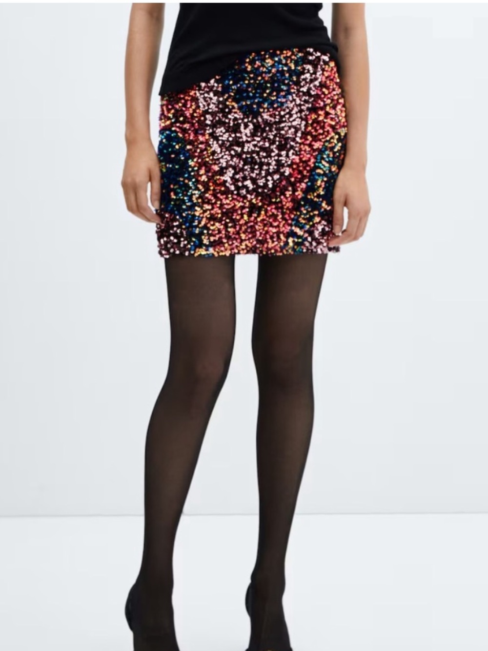 Mango Sequin Mini Skirt | NWT Size Medium